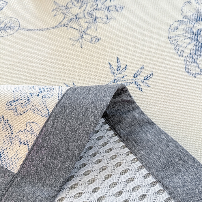 91家纺网 家纺一手货源 找家纺 2025新款A类抗菌数码印花冰藤席 青花郁