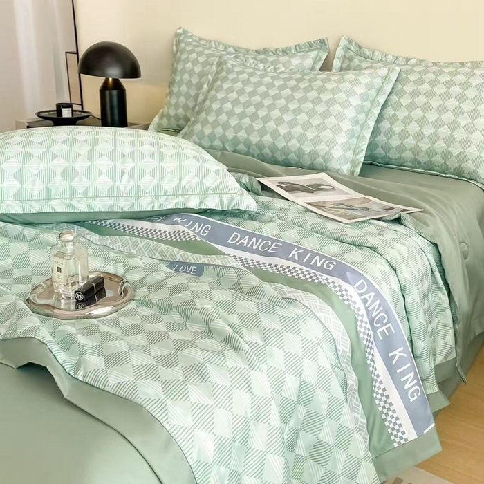 91家纺网 家纺一手货源 找家纺 （总）赫本家纺 2025新款印花水洗真丝天丝四件套