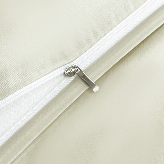 91家纺网 家纺一手货源 找家纺 2025新款床上用品【夏季爆款】A类兰精天丝四件套真丝重工刺绣被套高端轻奢风纯色 唐云-香草杏