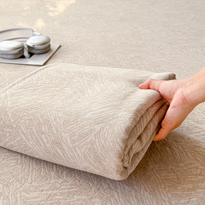 91家纺网 家纺一手货源 找家纺 眠博士 2025新款轻奢简约A类全棉纯棉三层纱系列 单床单床单单件单品床单 三层纱单床单-本色杏