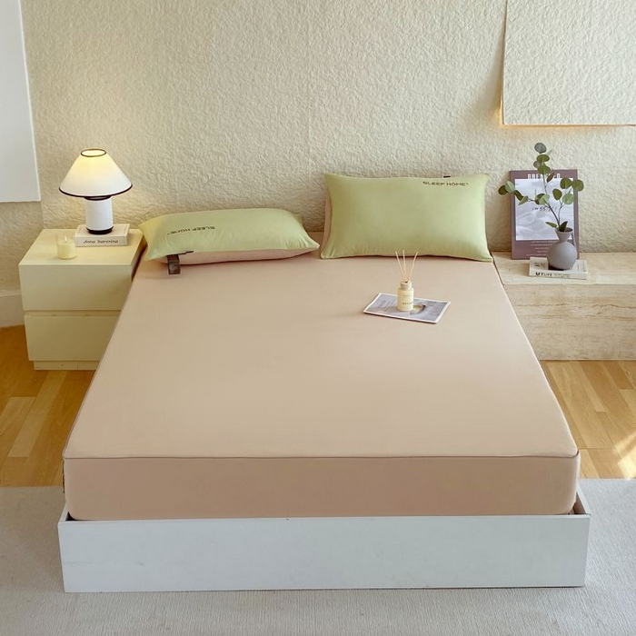 恋之语 2025新款纯色亲肤舒适麻绳款床笠 卡其