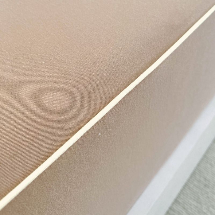 91家纺网 家纺一手货源 找家纺 恋之语 2025新款纯色亲肤舒适麻绳款床笠 卡其-黄