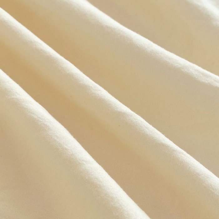 91家纺网 家纺一手货源 找家纺 恋之语 2025新款纯色亲肤舒适麻绳款床笠 米黄