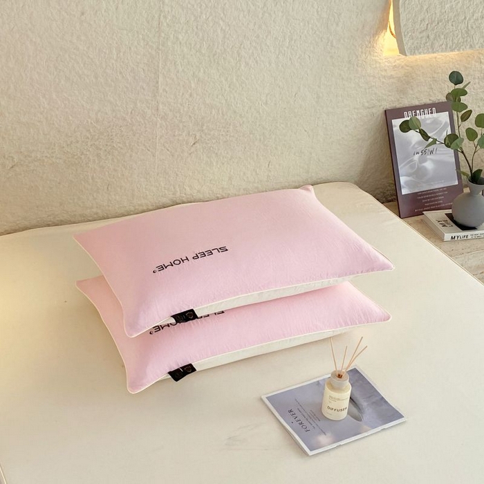 91家纺网 家纺一手货源 找家纺 恋之语 2025新款纯色亲肤舒适麻绳款床笠 米黄粉