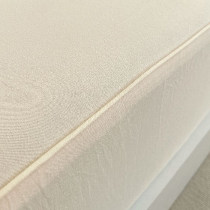 91家纺网 家纺一手货源 找家纺 恋之语 2025新款纯色亲肤舒适麻绳款床笠 米黄粉