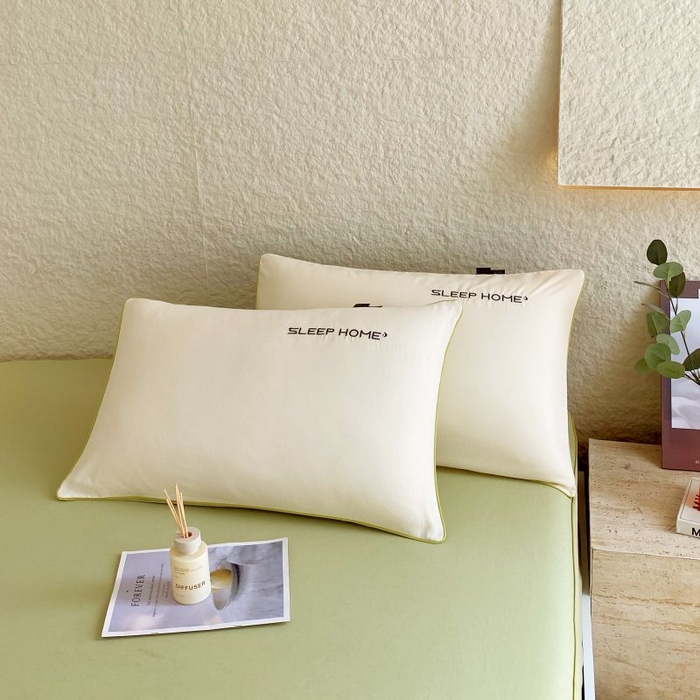 91家纺网 家纺一手货源 找家纺 恋之语 2025新款纯色亲肤舒适麻绳款床笠 抹茶绿