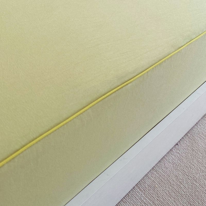 91家纺网 家纺一手货源 找家纺 恋之语 2025新款纯色亲肤舒适麻绳款床笠 抹茶绿