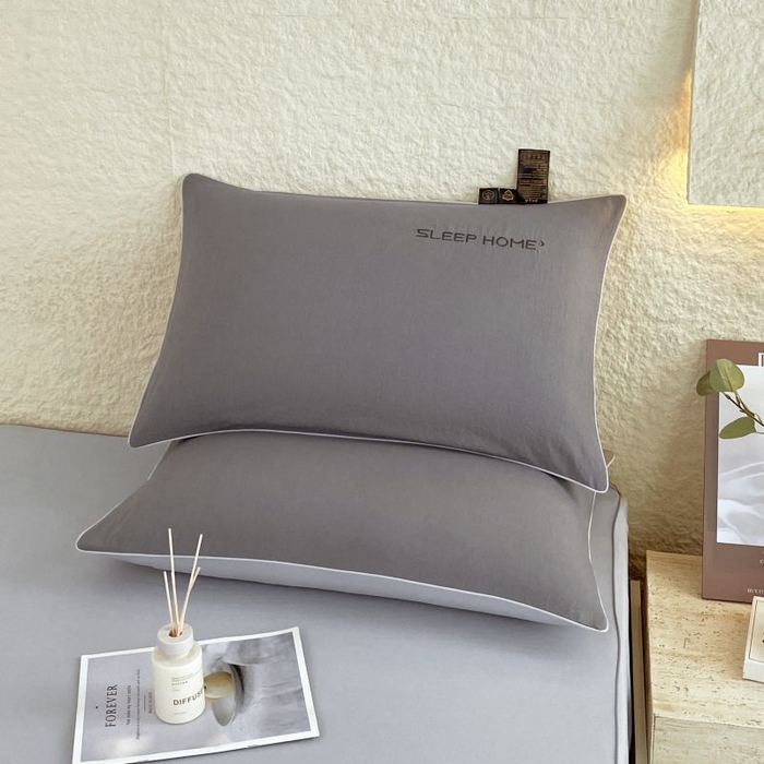 91家纺网 家纺一手货源 找家纺 恋之语 2025新款纯色亲肤舒适麻绳款床笠 浅灰