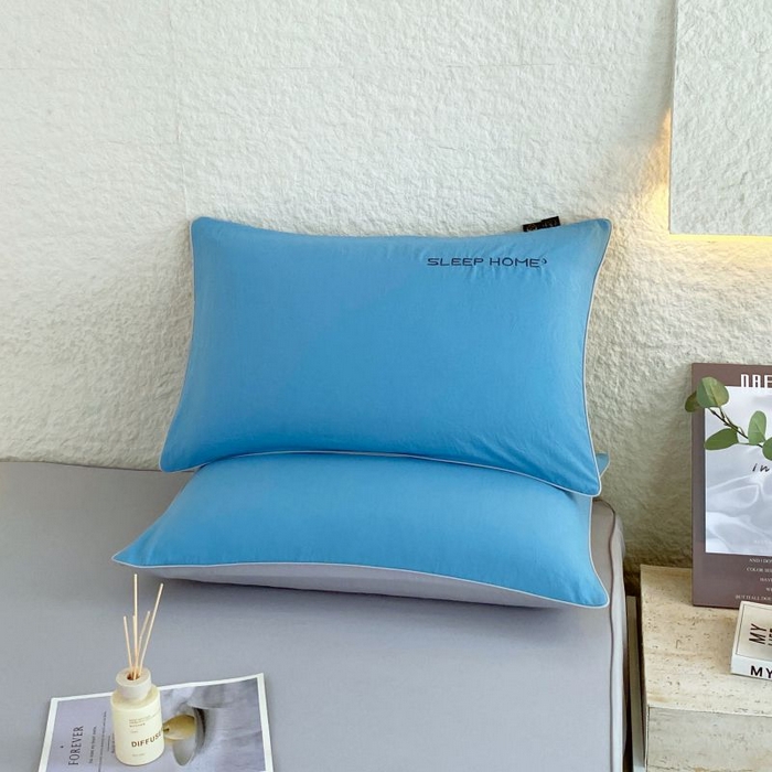 91家纺网 家纺一手货源 找家纺 恋之语 2025新款纯色亲肤舒适麻绳款床笠 浅灰-蓝