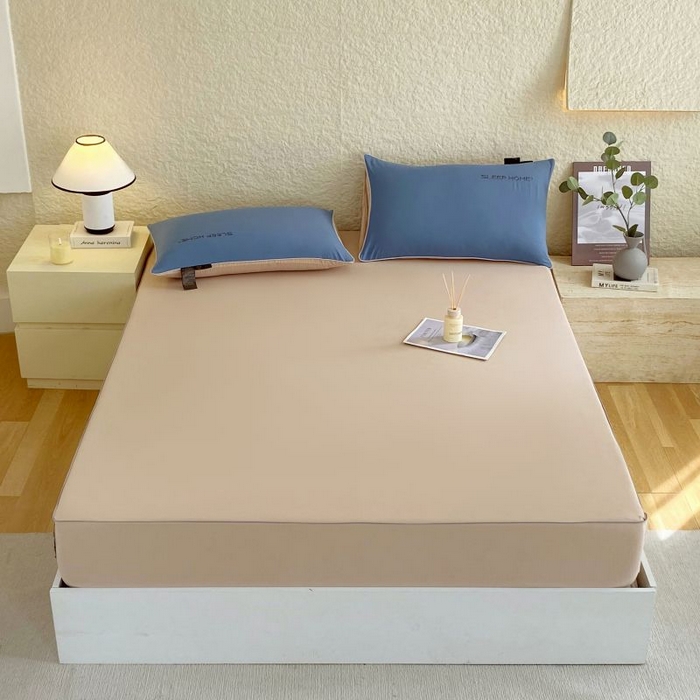 恋之语 2025新款纯色亲肤舒适麻绳款床笠 浅咖