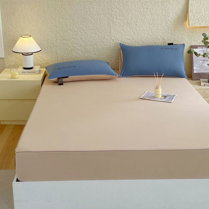 91家纺网 家纺一手货源 找家纺 恋之语 2025新款纯色亲肤舒适麻绳款床笠 浅咖