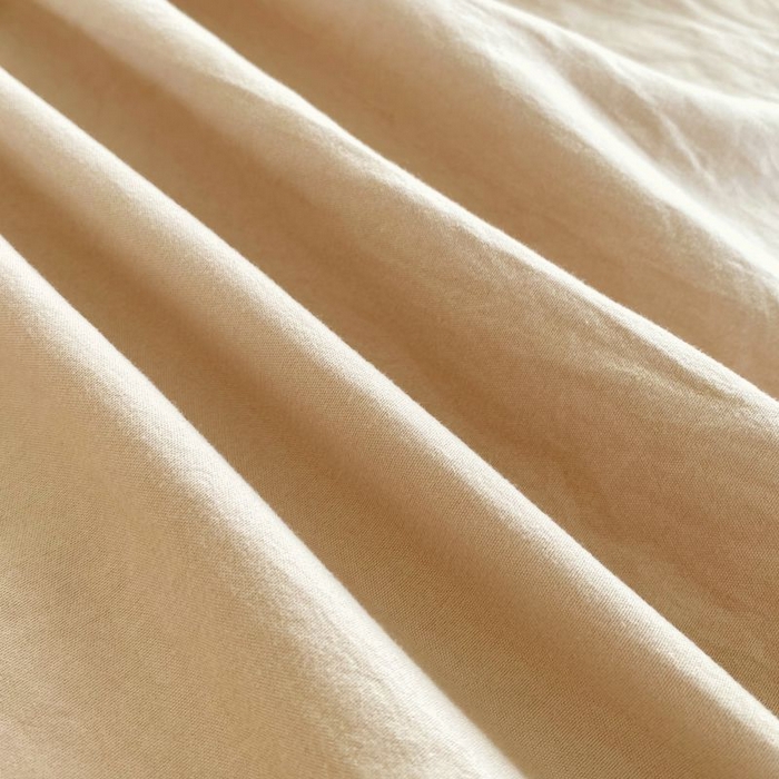 91家纺网 家纺一手货源 找家纺 恋之语 2025新款纯色亲肤舒适麻绳款床笠 浅咖