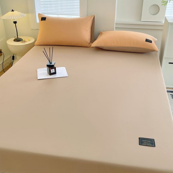 91家纺网 家纺一手货源 找家纺 （总）恋之语 2025新款纯色亲肤舒适贴布标单床笠90克