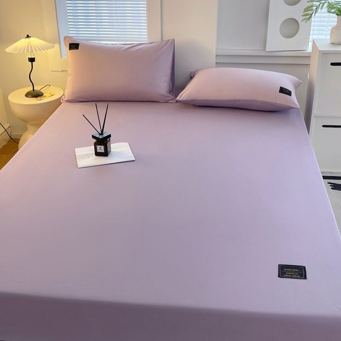 91家纺网 家纺一手货源 找家纺 （总）恋之语 2025新款纯色亲肤舒适贴布标单床笠90克