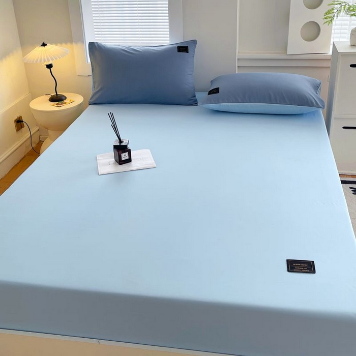 91家纺网 家纺一手货源 找家纺 （总）恋之语 2025新款纯色亲肤舒适贴布标单床笠90克