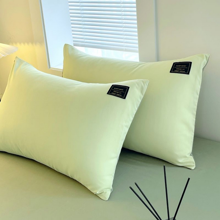 91家纺网 家纺一手货源 找家纺 恋之语 2025新款纯色亲肤舒适贴布标单床笠90克 芥末绿