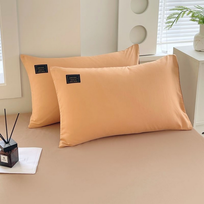 91家纺网 家纺一手货源 找家纺 恋之语 2025新款纯色亲肤舒适贴布标单床笠90克 卡其灰