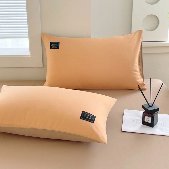 91家纺网 家纺一手货源 找家纺 恋之语 2025新款纯色亲肤舒适贴布标单床笠90克 卡其灰