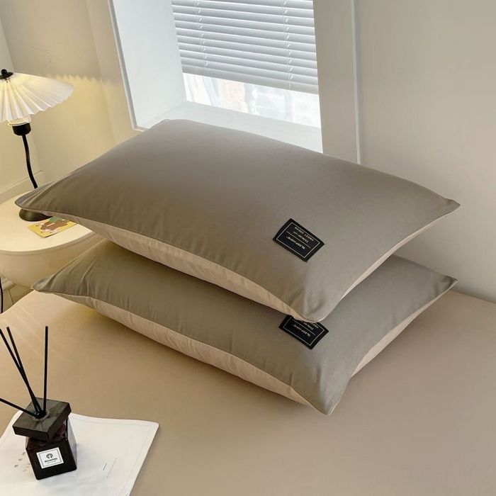 91家纺网 家纺一手货源 找家纺 恋之语 2025新款纯色亲肤舒适贴布标单床笠90克 卡其灰2