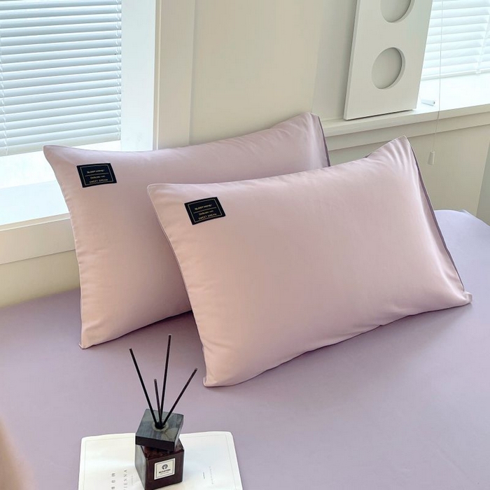 91家纺网 家纺一手货源 找家纺 恋之语 2025新款纯色亲肤舒适贴布标单床笠90克 罗兰紫