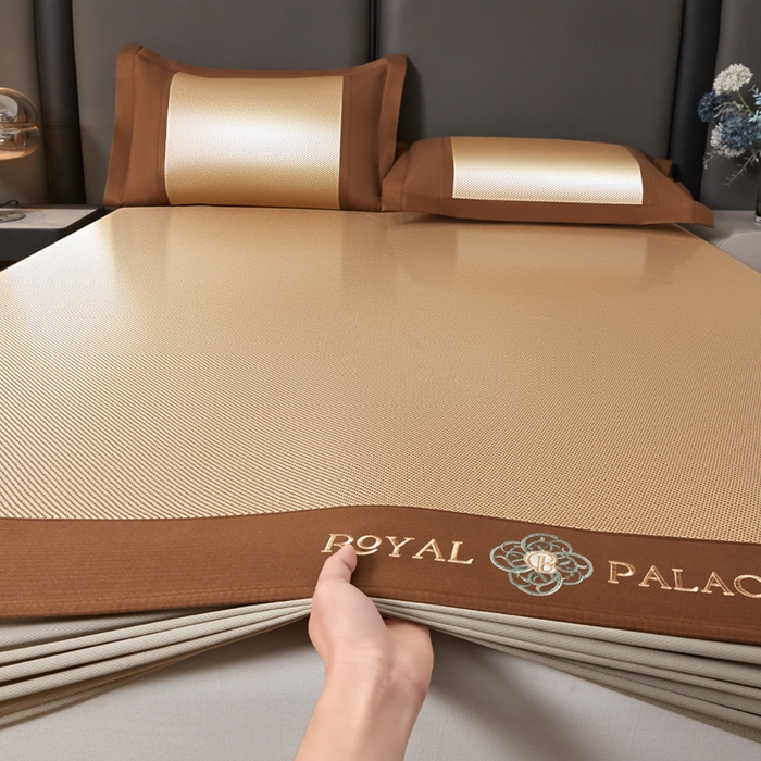 91家纺网 家纺一手货源 找家纺 （总）全季家居 2025新款A类抗菌防螨幸运星系列冰藤席凉席席子