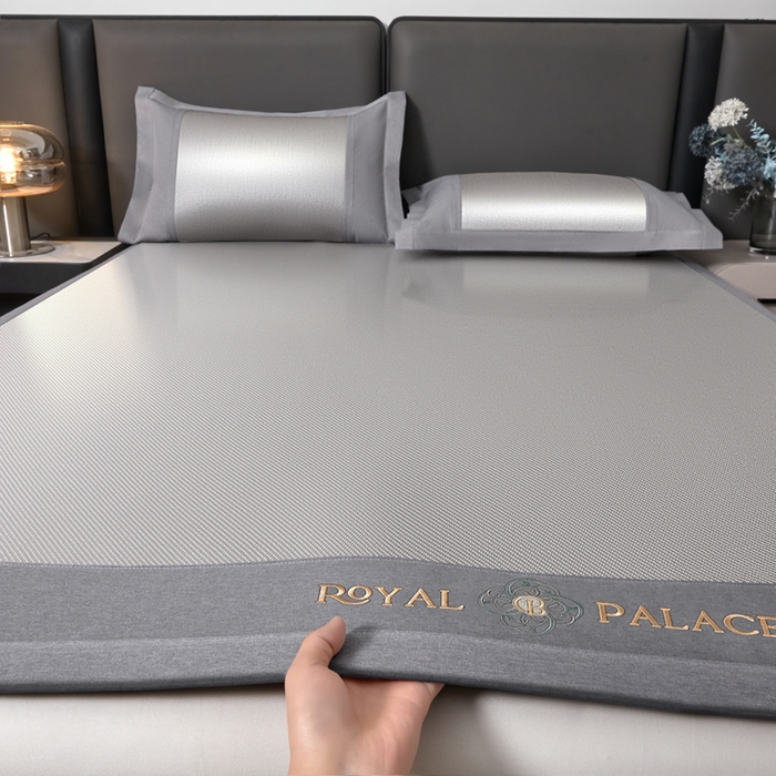 全季家居 2025新款A类抗菌防螨幸运星系列冰藤席凉席席子 银灰 床席