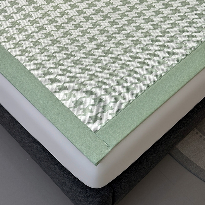 91家纺网 家纺一手货源 找家纺 （总）全季家居 2025新款A类轻奢系列数码印花冰藤席凉席席子