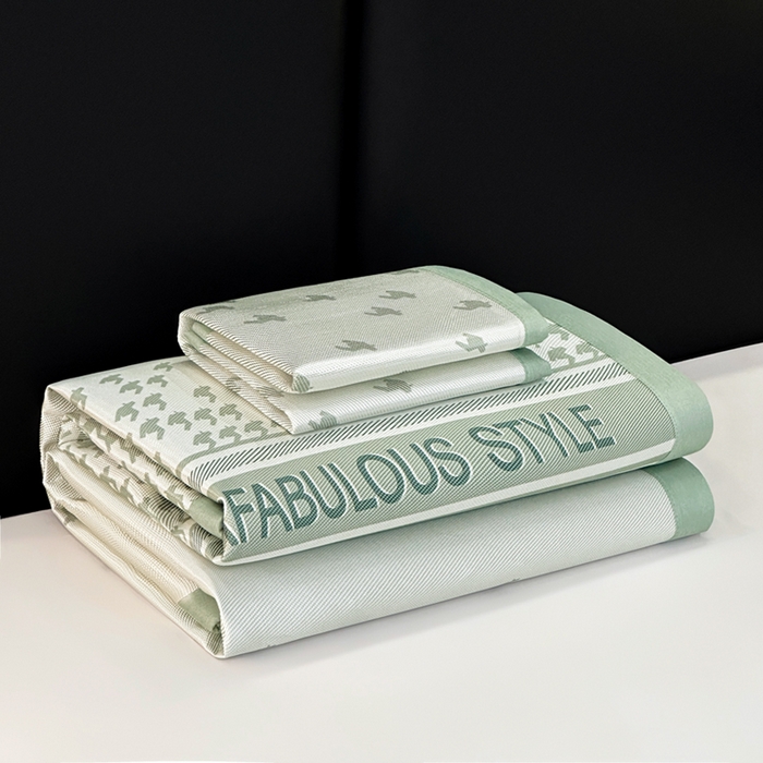 91家纺网 家纺一手货源 找家纺 （总）全季家居 2025新款A类轻奢系列数码印花冰藤席凉席席子