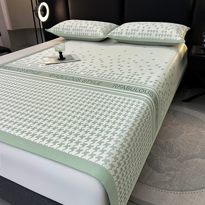 91家纺网 家纺一手货源 找家纺 （总）全季家居 2025新款A类轻奢系列数码印花冰藤席凉席席子