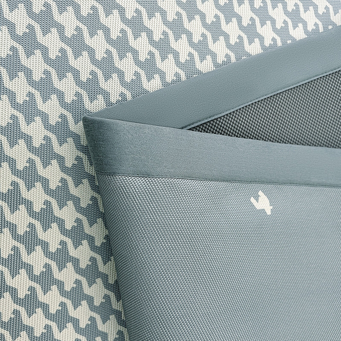 91家纺网 家纺一手货源 找家纺 全季家居 2025新款A类轻奢系列数码印花冰藤席凉席席子 千鸟格-深蓝 床席