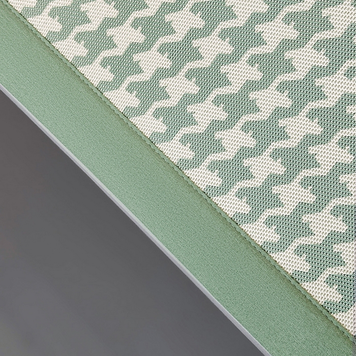 91家纺网 家纺一手货源 找家纺 全季家居 2025新款A类轻奢系列数码印花冰藤席凉席席子 千鸟格-水绿 床席