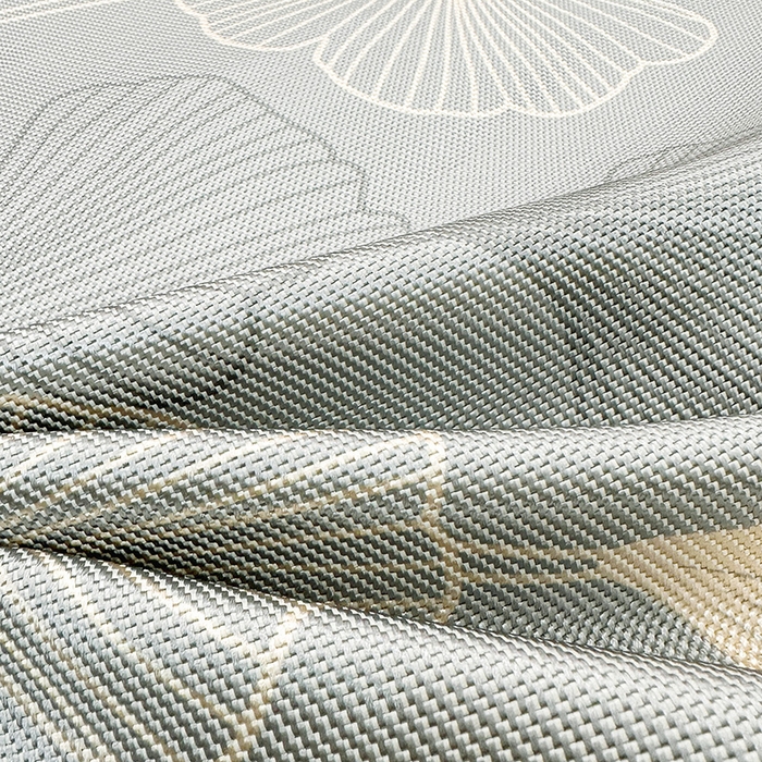 91家纺网 家纺一手货源 找家纺 全季家居 2025新款A类轻奢系列数码印花冰藤席凉席席子 杏叶语-灰金 床席