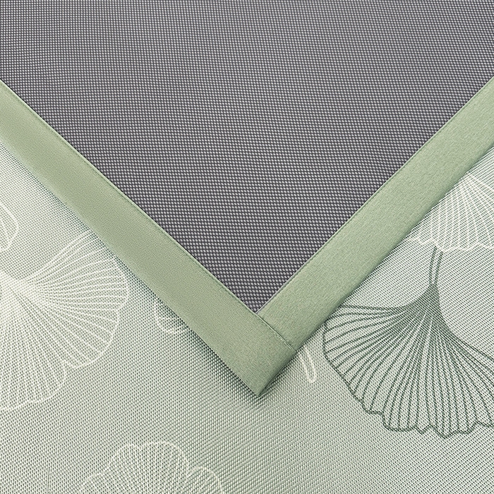 91家纺网 家纺一手货源 找家纺 全季家居 2025新款A类轻奢系列数码印花冰藤席凉席席子 杏叶语-水绿 床席