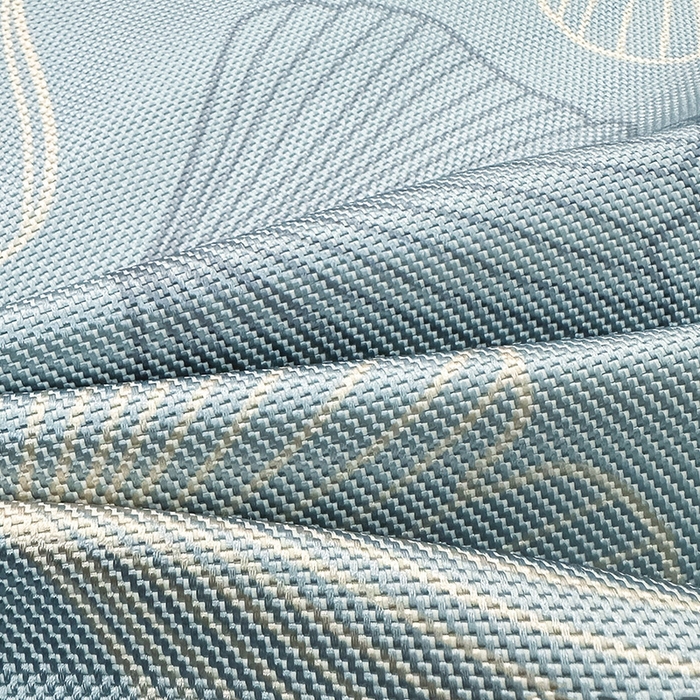 91家纺网 家纺一手货源 找家纺 全季家居 2025新款A类轻奢系列数码印花冰藤席凉席席子 杏叶语-天蓝 床席