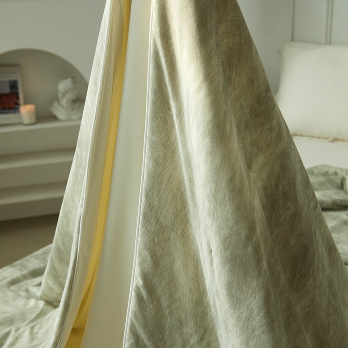 91家纺网 家纺一手货源 找家纺 佑先生 2025新款印花凉感被（锦氨） 烟雨蒙蒙-卡其