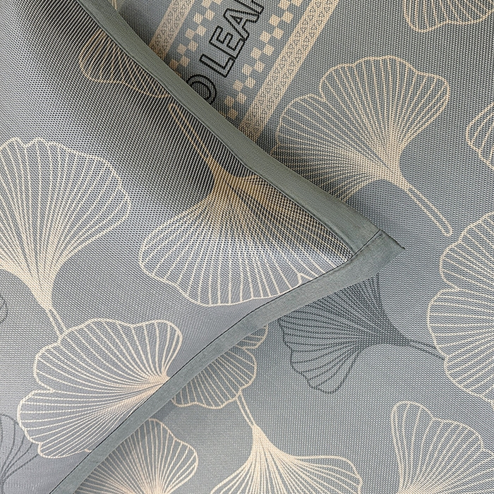 91家纺网 家纺一手货源 找家纺 全季家居 2025新款A类轻奢系列数码印花冰藤席凉席席子 杏叶语-灰金 床笠