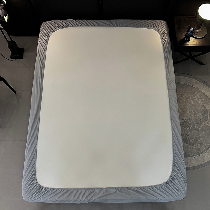 91家纺网 家纺一手货源 找家纺 全季家居 2025新款A类轻奢系列数码印花冰藤席凉席席子 杏叶语-水绿 床笠