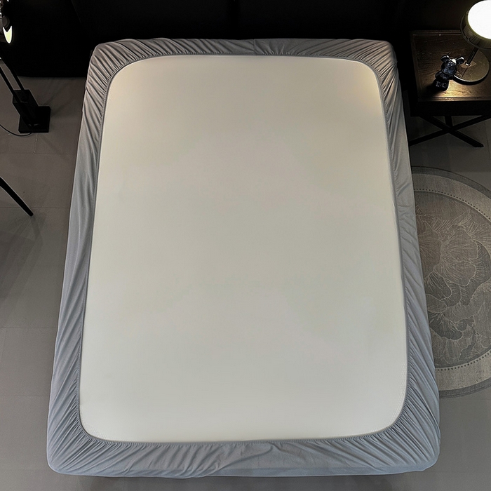 91家纺网 家纺一手货源 找家纺 全季家居 2025新款A类轻奢系列数码印花冰藤席凉席席子 杏叶语-天蓝 床笠