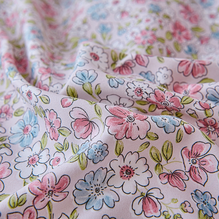 91家纺网 家纺一手货源 找家纺 爱诗诺家纺 2025新款有氧高克重针织棉双层纱四件套 米娅