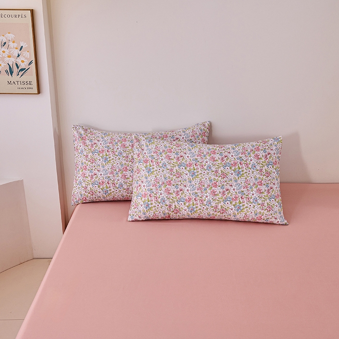 91家纺网 家纺一手货源 找家纺 爱诗诺家纺 2025新款有氧高克重针织棉双层纱四件套 米娅