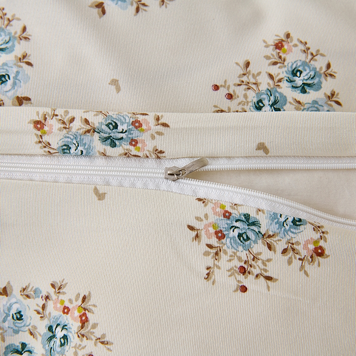 91家纺网 家纺一手货源 找家纺 爱诗诺家纺 2025新款有氧高克重针织棉双层纱四件套 清欢