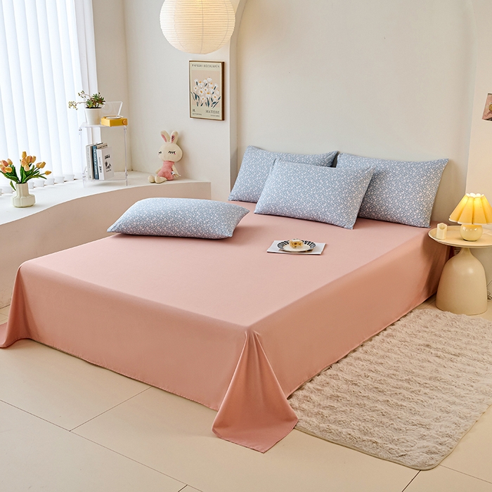 91家纺网 家纺一手货源 找家纺 爱诗诺家纺 2025新款有氧高克重针织棉双层纱四件套 若黎