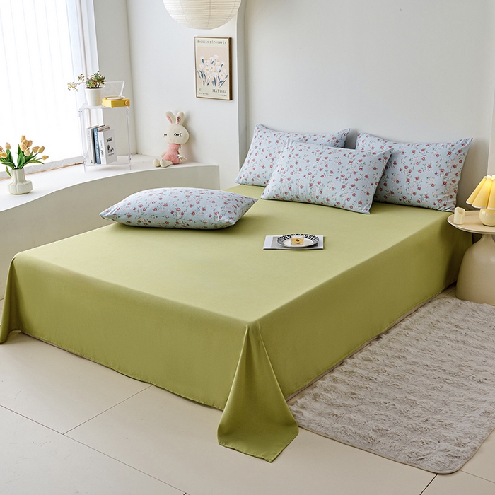 91家纺网 家纺一手货源 找家纺 爱诗诺家纺 2025新款有氧高克重针织棉双层纱四件套 伊洛