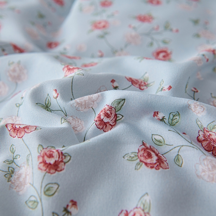 91家纺网 家纺一手货源 找家纺 爱诗诺家纺 2025新款有氧高克重针织棉双层纱四件套 伊洛