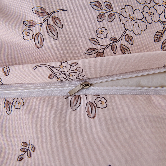 91家纺网 家纺一手货源 找家纺 爱诗诺家纺 2025新款有氧高克重针织棉双层纱四件套 悠然