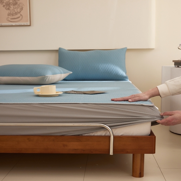 91家纺网 家纺一手货源 找家纺 （总）佑先生 2023新款素彩牛皮席直播爆款