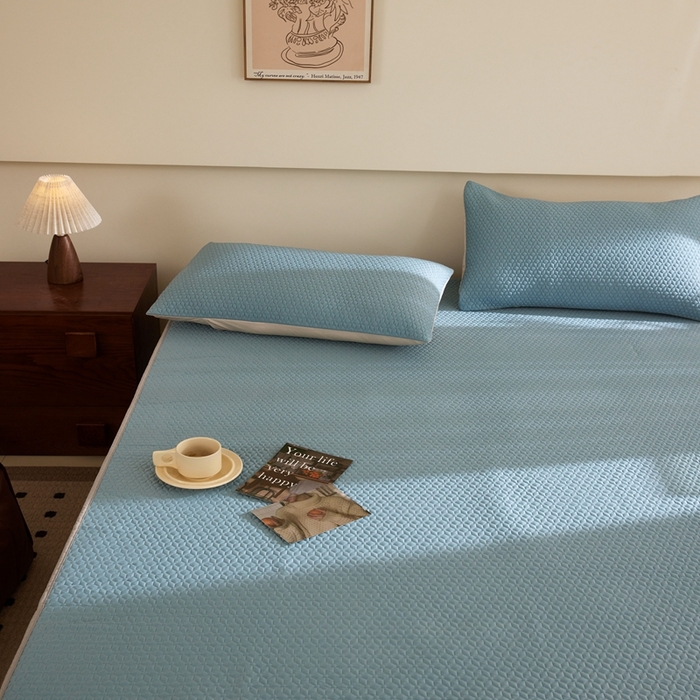 91家纺网 家纺一手货源 找家纺 （总）佑先生 2025新款A类凉感豆豆席床笠三件套