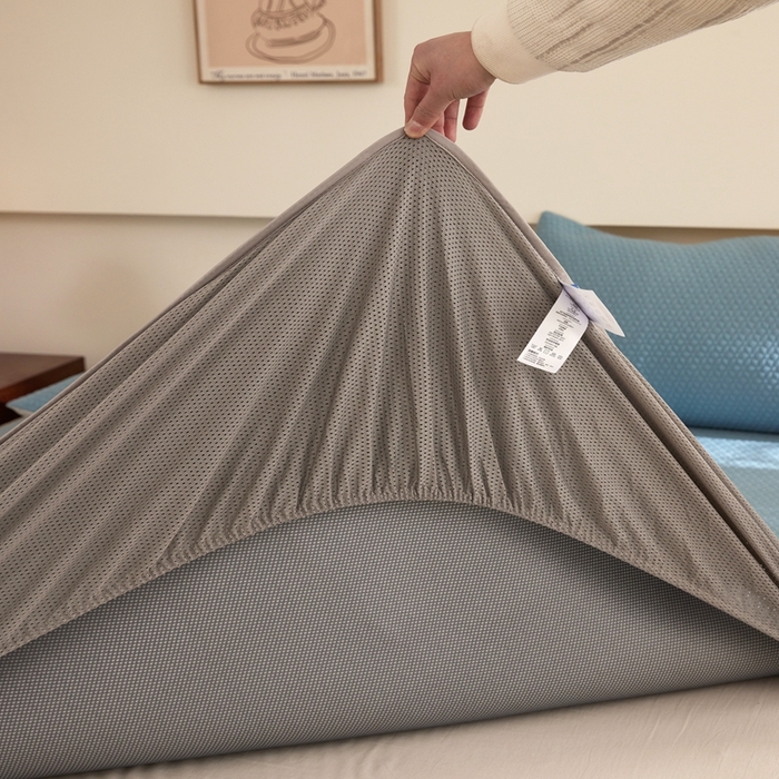 91家纺网 家纺一手货源 找家纺 （总）佑先生 2025新款A类凉感豆豆席床笠三件套