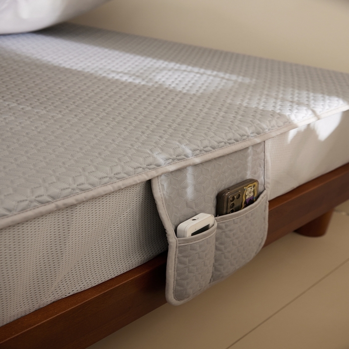 91家纺网 家纺一手货源 找家纺 佑先生 2025新款A类凉感豆豆席床笠三件套 凉感豆豆席-灰