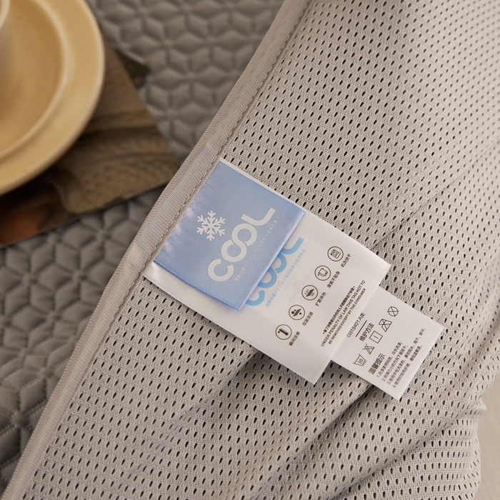 91家纺网 家纺一手货源 找家纺 佑先生 2025新款A类凉感豆豆席床笠三件套 凉感豆豆席-灰